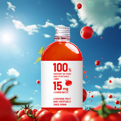 کیفیت آب گوجه فرنگی بدون نمک بطری پلاستیکی 100 میلی لیتر 3٪ ارزش مرجع مواد مغذی کارخانه