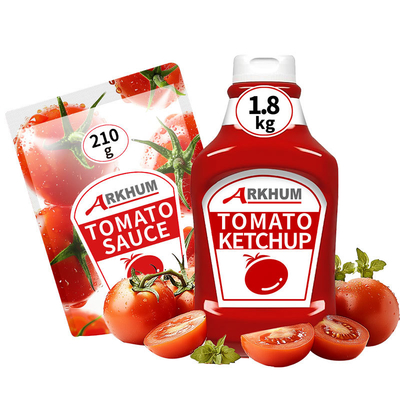 کیفیت سس گوجه فرنگی طعم دار 17.3 گرم کربوهیدرات 4.6 گرم پروتئین در هر 100 گرم کارخانه